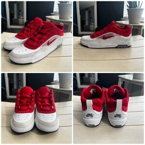 Nike SB Ishod Wair 2 White Red Skate Shoes Size 11.5 Worn Once With Box